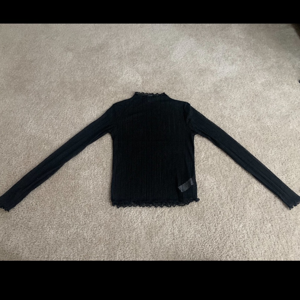 Black Mesh Long Sleeve